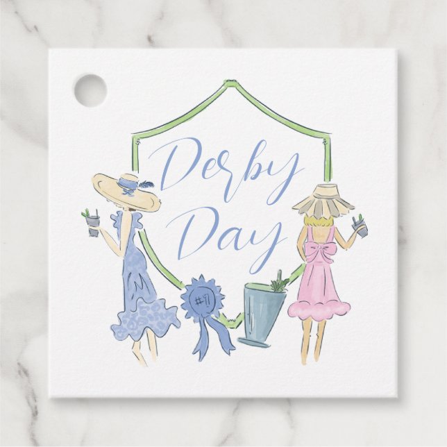 Étiquettes Cadeau Balise Cadeau du Kentucky Derby Party Favoriser (Devant)