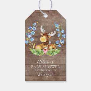Étiquettes-cadeau Balise Cadeau Favoriser Baby shower d'orignal mou