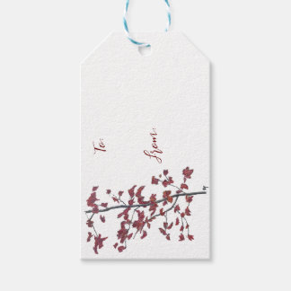 Étiquettes-cadeau Balise cadeau Feuille rouge