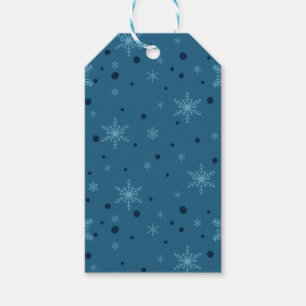 Étiquettes-cadeau Balise cadeau Fléau de neige bleu foncé et clair