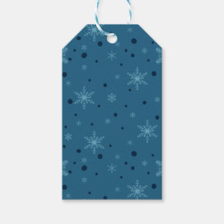 Étiquettes-cadeau Balise cadeau Fléau de neige bleu foncé et clair