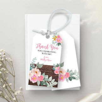 Étiquettes-cadeau Balise cadeau Floral Rustique