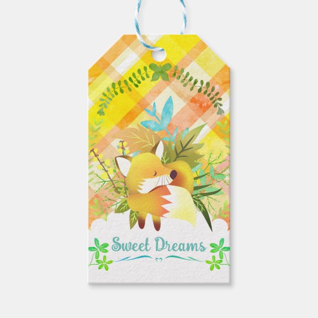 Étiquettes-cadeau Balise cadeau Fox Design (Devant)