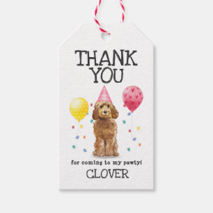 Étiquettes-cadeau Balise cadeau Goldendoodle Chien Anniversaire Merc