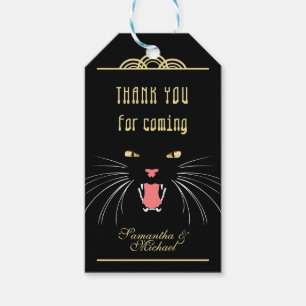 Étiquettes-cadeau Balise cadeau Halloween Hissing Chat noir Merci am