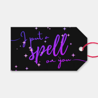 Étiquettes-cadeau Balise cadeau Halloween "Mettez un sort sur vous"