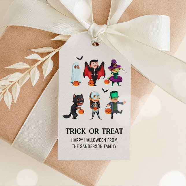 Étiquettes-cadeau Balise cadeau Halloween Trick ou Treat (Trick or Treat Halloween Gift Tag)