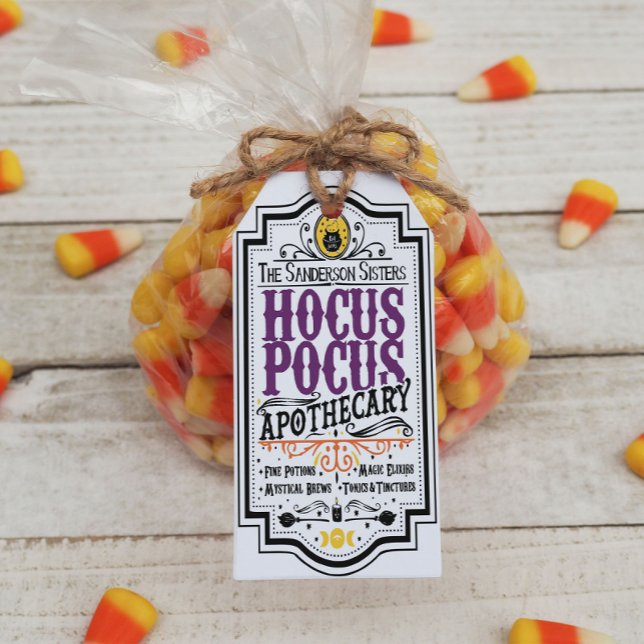 Étiquettes-cadeau Balise cadeau Hocus Pocus Halloween (Créateur téléchargé)