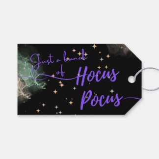 Étiquettes-cadeau Balise cadeau Hocus Pocus Halloween Black