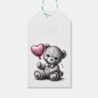 Étiquettes-cadeau Balise cadeau "I Love You" Teddy Bear