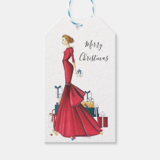 Étiquettes-cadeau Balise Cadeau Illustré de mode "A Christmas Story"