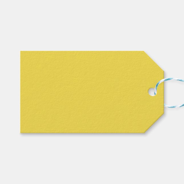 Étiquettes-cadeau Balise cadeau jaune citron (Devant (Horizontal))