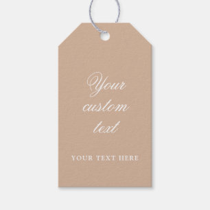 Étiquettes-cadeau Balise cadeau Kraft - Texte personnalisé