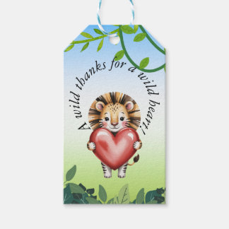 Étiquettes-cadeau Balise cadeau Lion personnalisée - Devis modifiabl