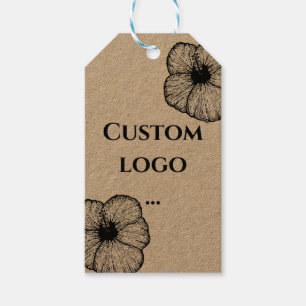 Étiquettes-cadeau Balise cadeau logo personnalisé, remplacez votre l