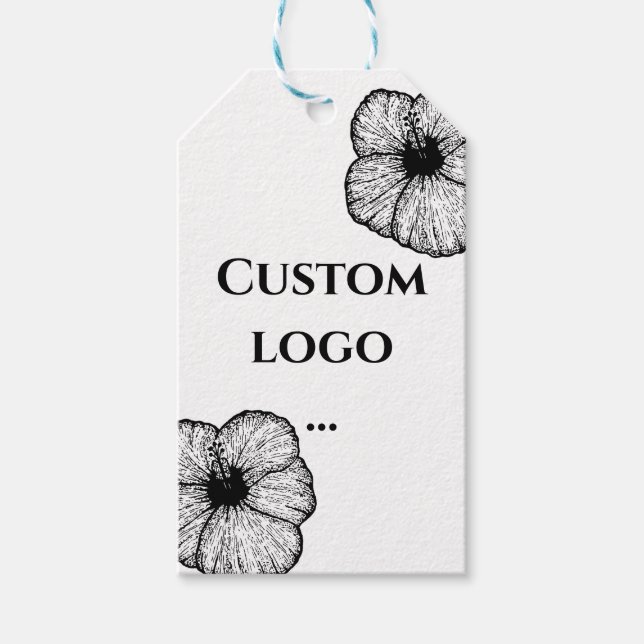 Étiquettes-cadeau Balise cadeau logo personnalisé, remplacez votre l (Devant)