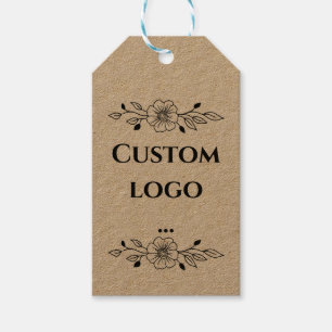 Étiquettes-cadeau Balise cadeau logo personnalisé, remplacez votre l