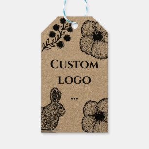 Étiquettes-cadeau Balise cadeau logo personnalisé, remplacez votre l
