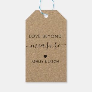 Étiquettes-cadeau Balise Cadeau Love Beyond Measure, Balises Mariage