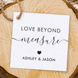 Étiquettes Cadeau Balise Cadeau Love Beyond Measure, Balises Mariage