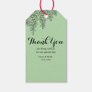 Étiquettes-cadeau Balise cadeau Mariage Sage Green Fern