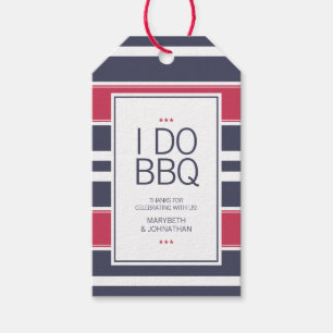 Étiquettes-cadeau Balise cadeau Merci BBQ rouge, blanc et bleu Prepp