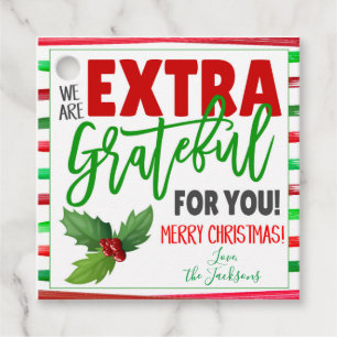 Étiquettes Cadeau Balise Cadeau Merci de Noël