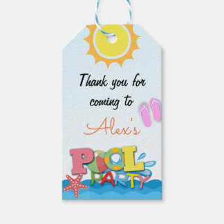 Étiquettes-cadeau Balise cadeau Merci de piscine
