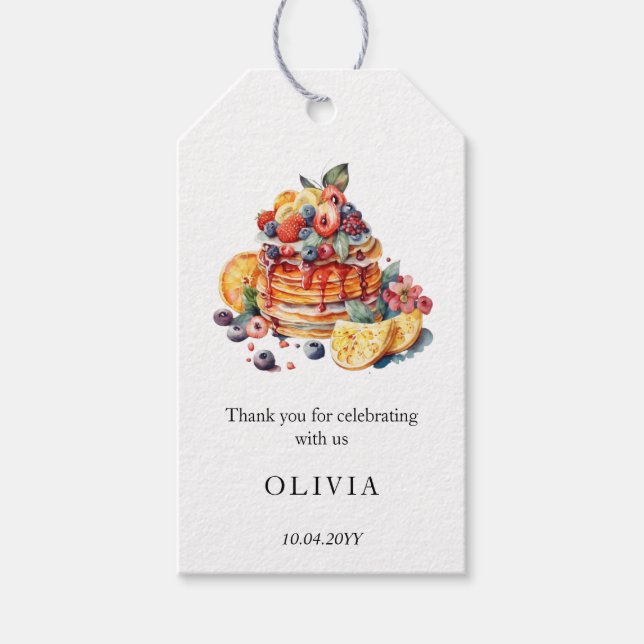 Étiquettes-cadeau Balise Cadeau Merci Favoriser le brunch au crêpe (Devant)