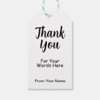 Balise cadeau modifiable Merci minimaliste