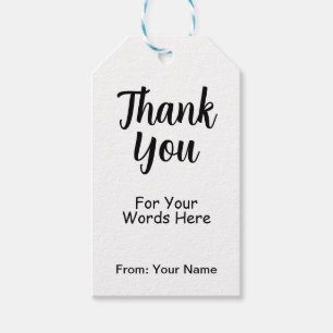 Étiquettes-cadeau Balise cadeau modifiable Merci minimaliste