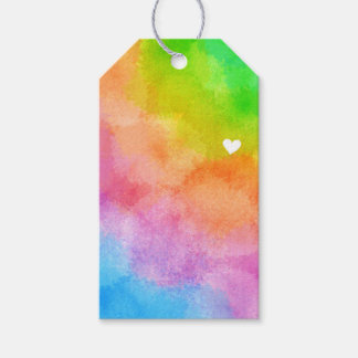 Étiquettes-cadeau Balise cadeau Pastel Water Color Tie Dye