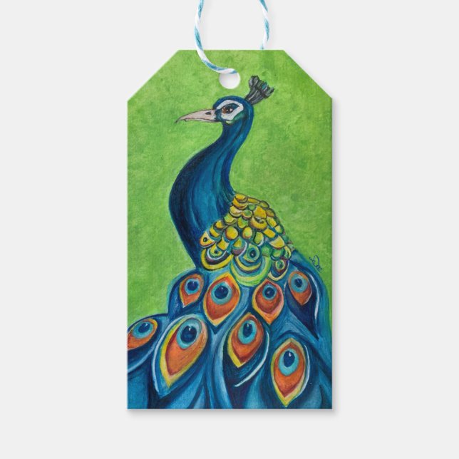 Étiquettes-cadeau Balise cadeau Peacock (Devant)