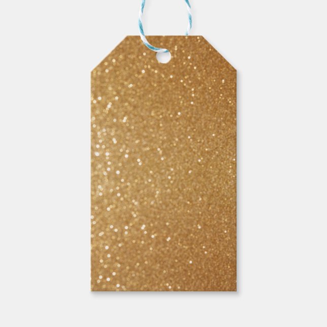 Étiquettes-cadeau Balise Cadeau Personnalisé En Or Sparkly (Devant)