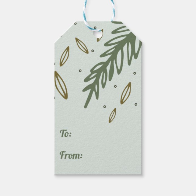 Étiquettes-cadeau Balise cadeau personnalisé Joyeux Noël (Devant)