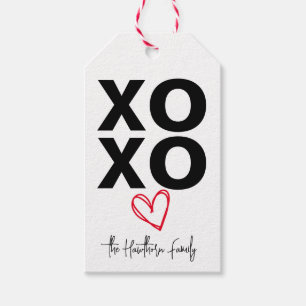 Étiquettes-cadeau Balise cadeau personnalisée XO