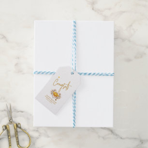 Étiquettes-cadeau Balise Cadeau pour Casquette d'or Félicitations