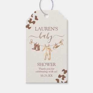Étiquettes-cadeau Balise cadeau pour garçon de petit Baby shower Cow