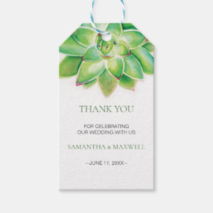 Étiquettes-cadeau Balise Cadeau Privilège Succulent Aquarelle