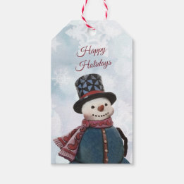 Étiquettes-cadeau Balise cadeau Snoman