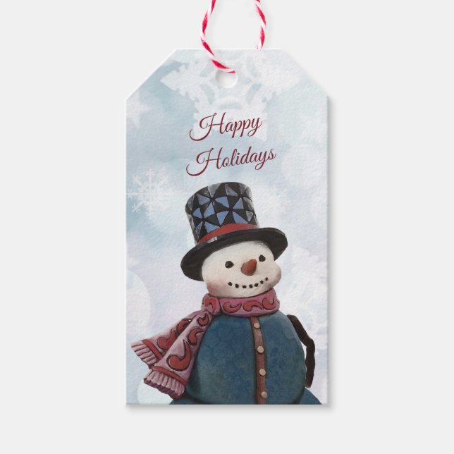 Étiquettes-cadeau Balise cadeau Snoman (Devant)