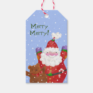 Étiquettes-cadeau Balise cadeau Snow Happy