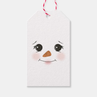 Étiquettes-cadeau Balise cadeau Snowman double face