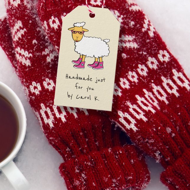 Étiquettes-cadeau Balise cadeau tricot thème mouton (Créateur téléchargé)