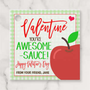 Étiquettes Cadeau Balise cadeau Valentine Applesauce