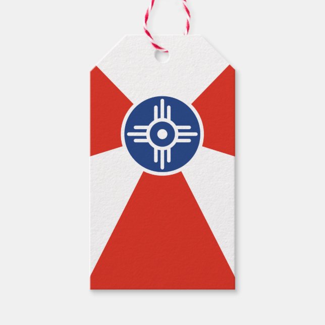 Étiquettes-cadeau Balise cadeau Wichita Kansas ICT Flag (Devant)