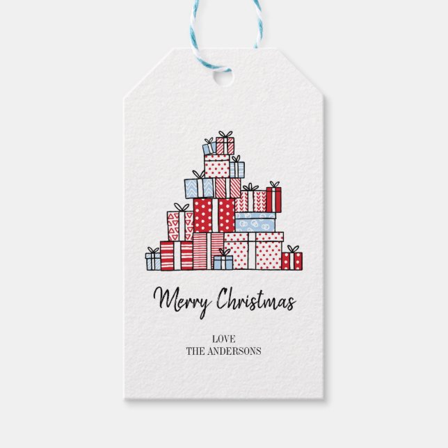 Étiquettes-cadeau Balise Cadeaux de Noël (Devant)