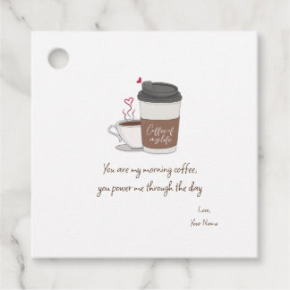 Étiquettes Cadeau Balise Café de My Life Valentine's Day Favor