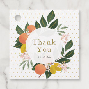 Étiquettes Cadeau Balise Citrus Merci