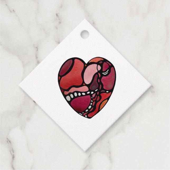 Étiquettes Cadeau Balise Coeur (Devant)